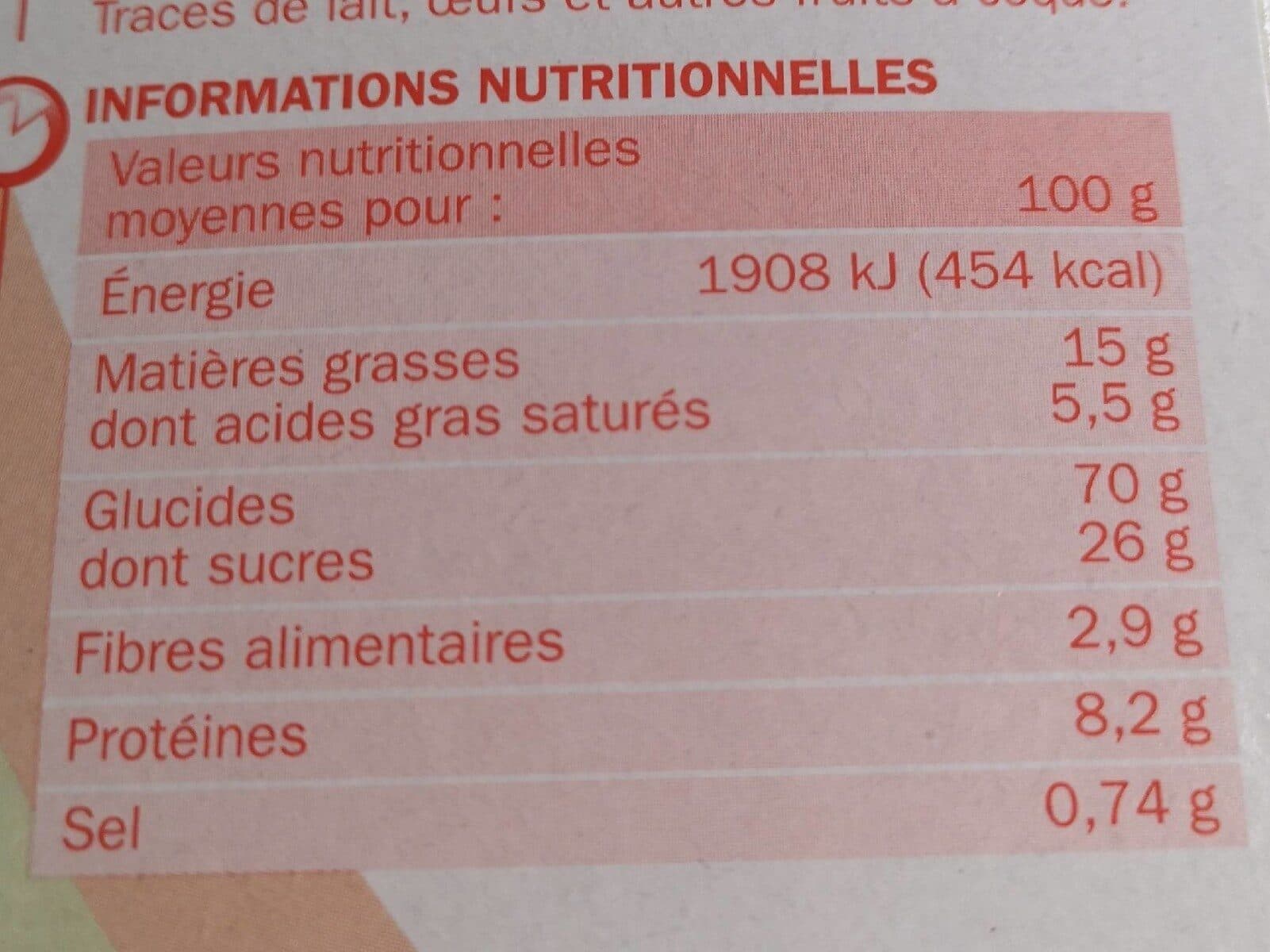 Marque Repère Biscuits petit déjeuner Déli-Matin goût noisette et chocolat packshot