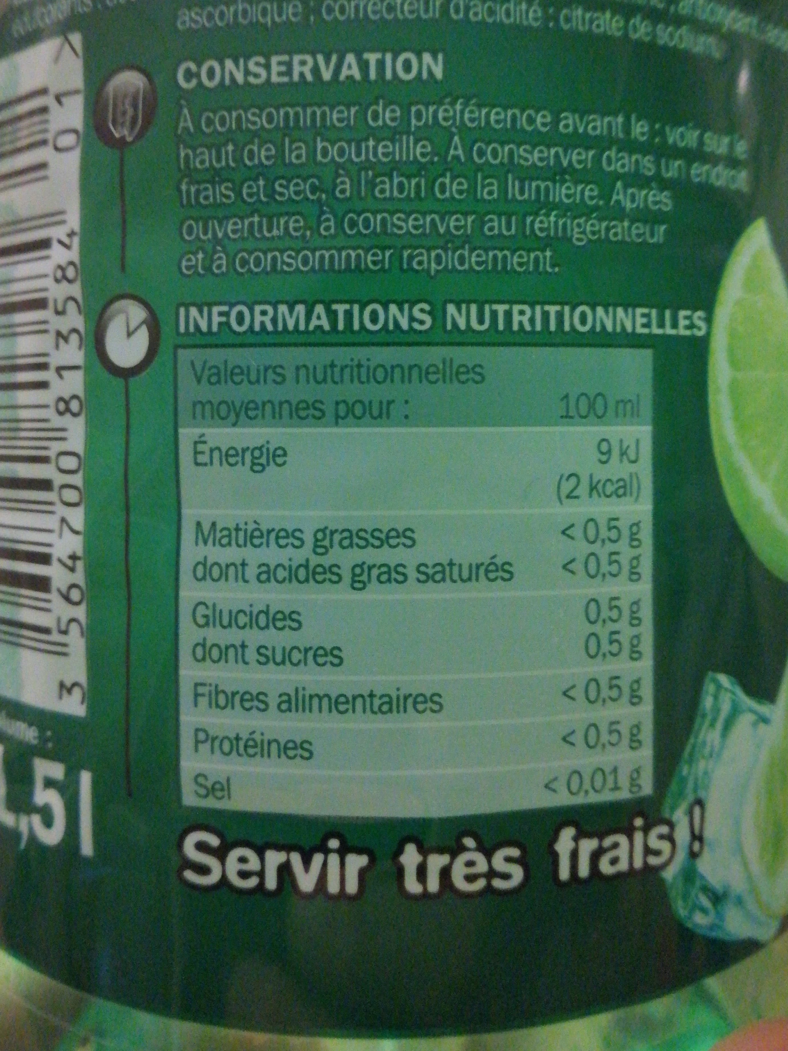 Marque Repère Boisson gazeuse goût mojito zéro packshot