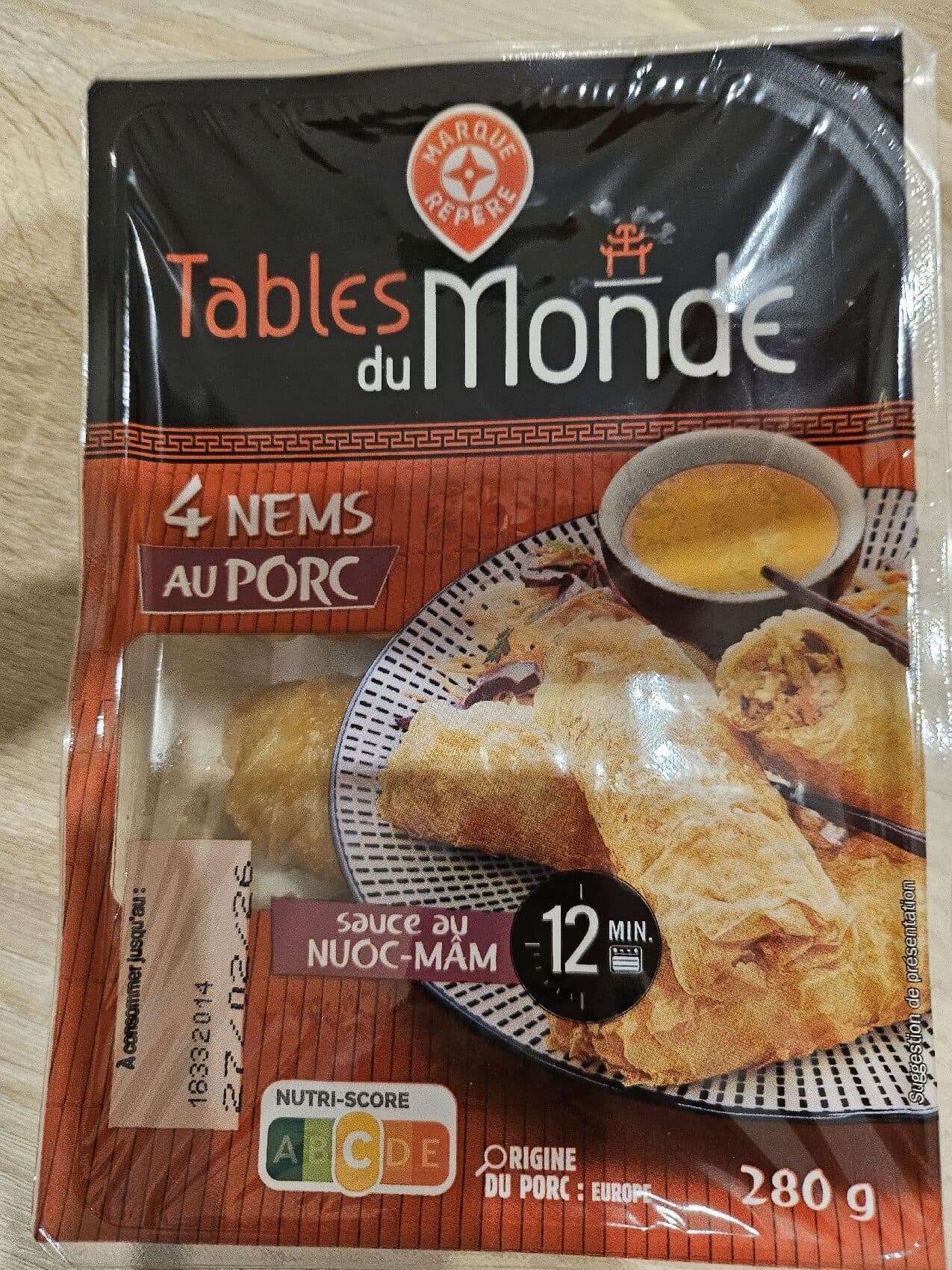 Marque Repère Nems au porc avec la sauce x 4 packshot