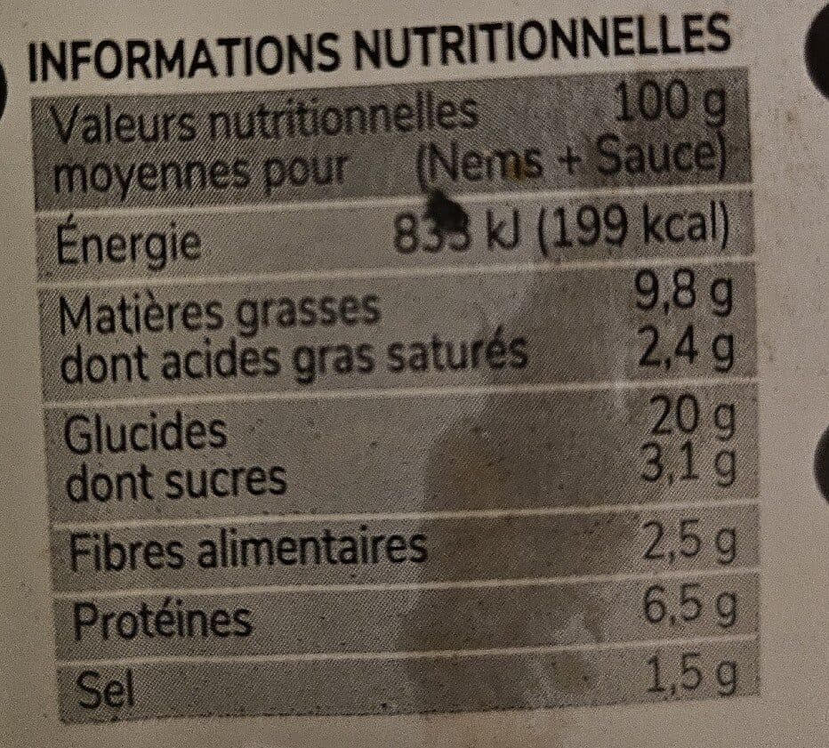 Marque Repère Nems au porc avec la sauce x 4 packshot