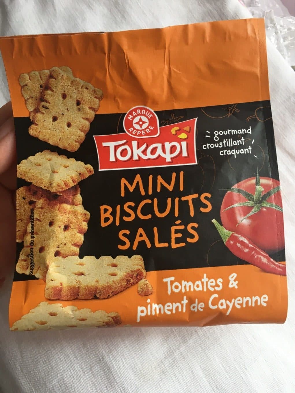 Marque Repère Biscuits salés à la tomate, à l'origan et au piment packshot