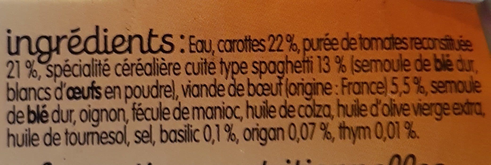 Marque Repère Petits spaghetti bolognaise packshot