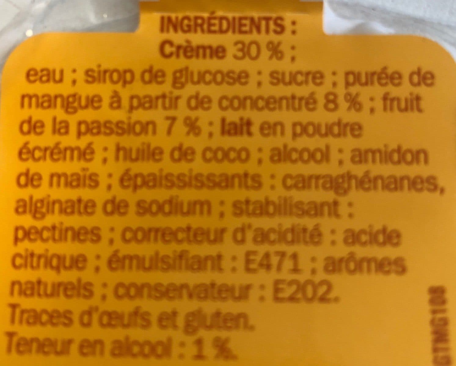 Délisse Panna cotta sur lit de mangue passion packshot