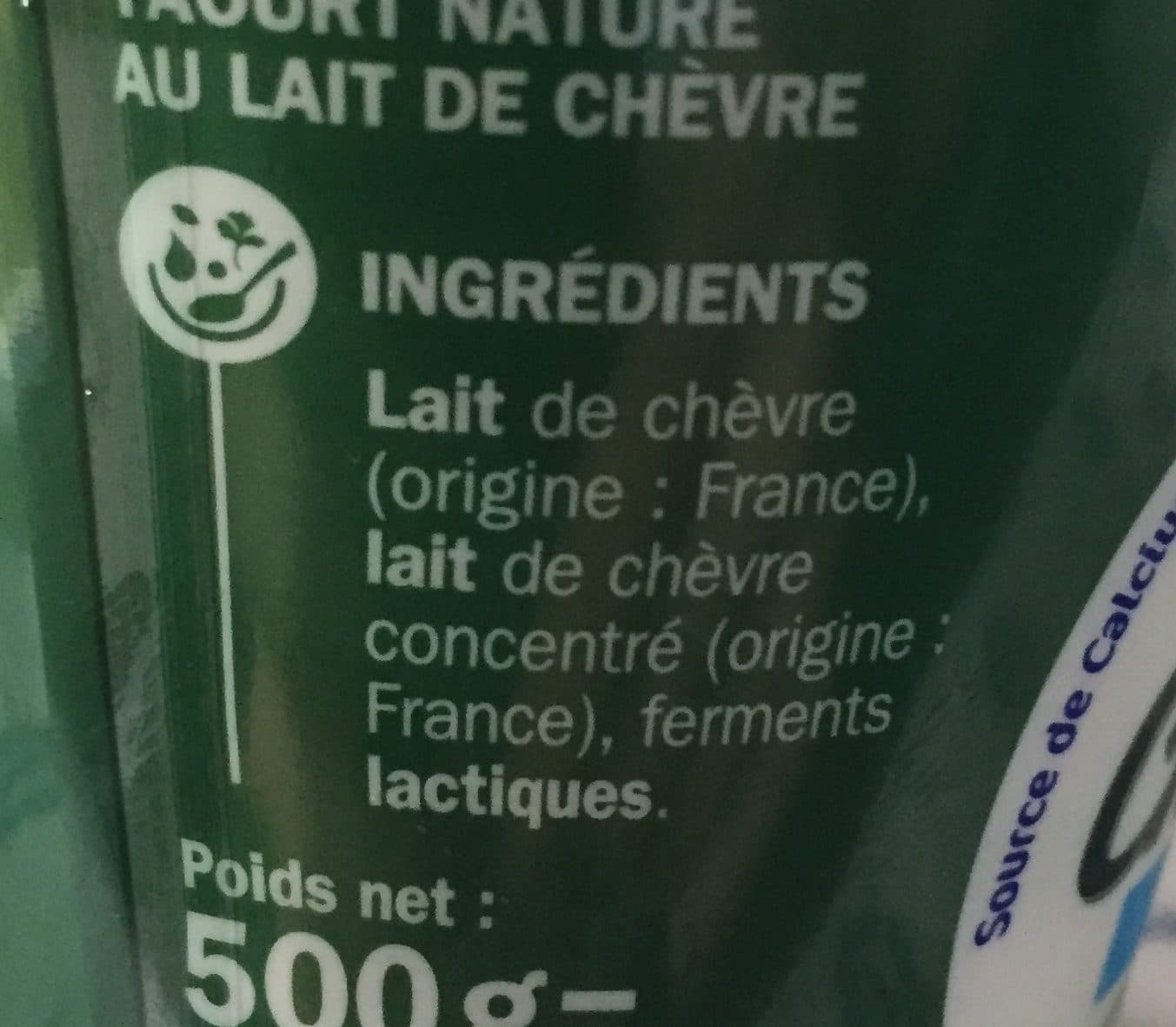 Délisse Yaourt au lait de chèvre nature 4 x 125 g packshot