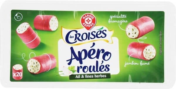 Marque Repère Roulés de jambon fumé ail et fines herbes packshot