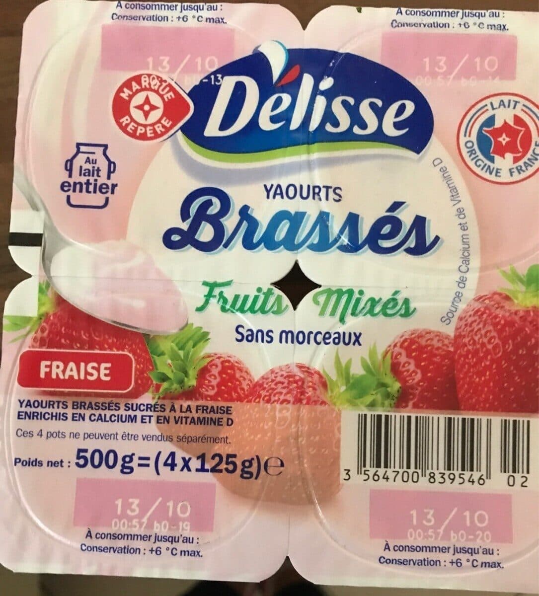 Délisse Yaourt brassé aux fruits mixés packshot