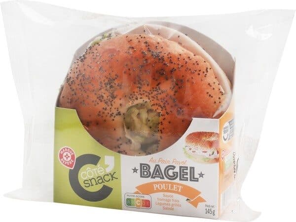 Marque Repère Bagel poulet sauce fromage frais packshot