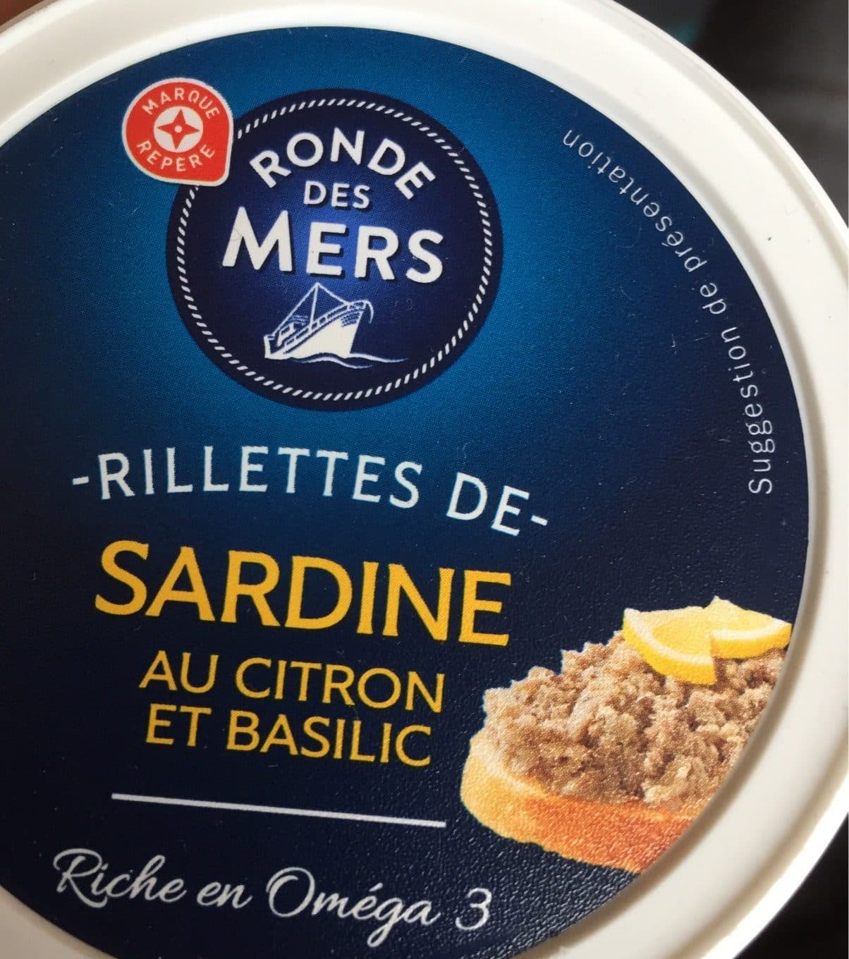 Marque Repère Rillettes de sardines au citron et basilic packshot