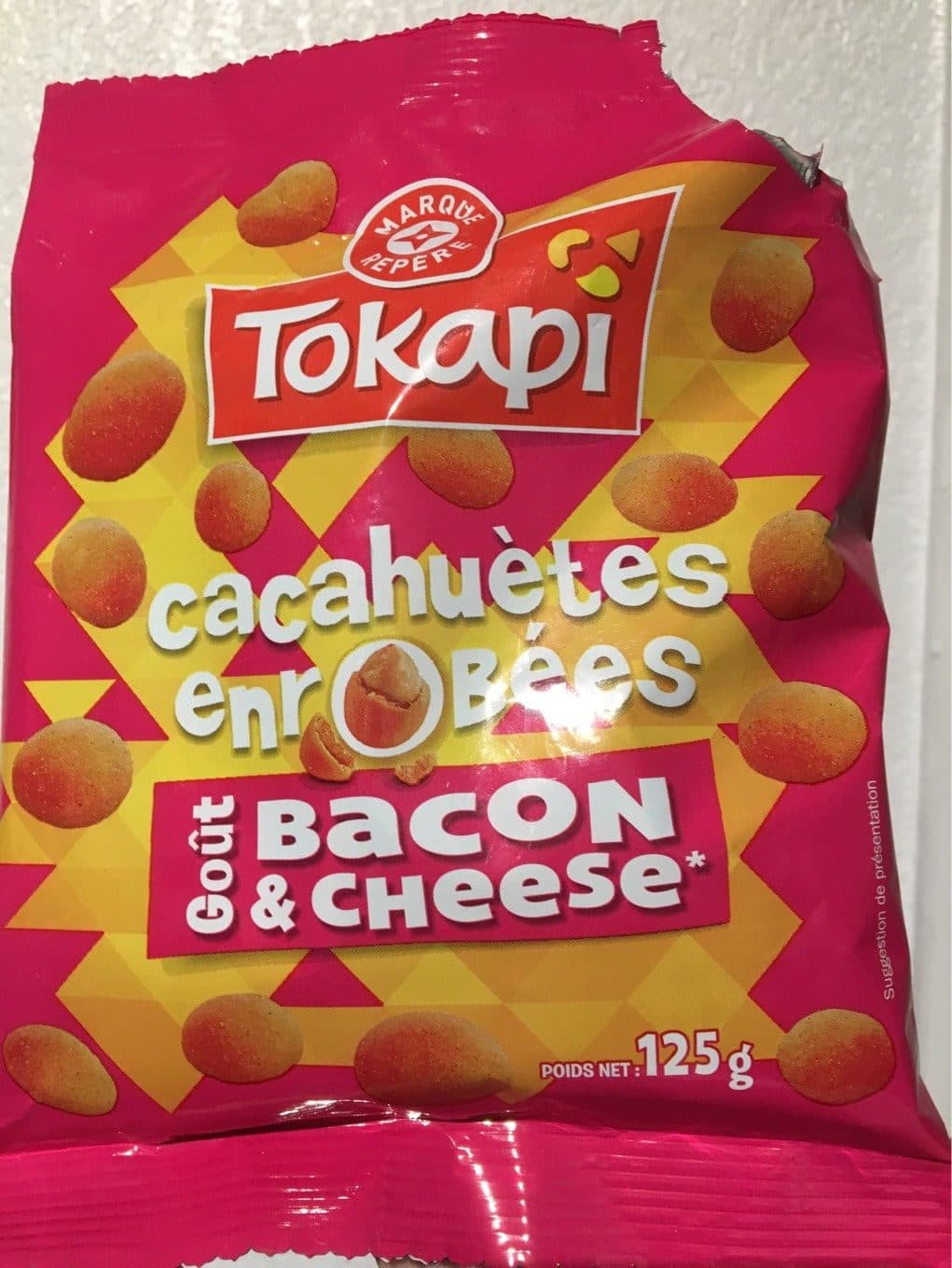 Marque Repère Cacahuètes enrobées goût bacon et cheese packshot