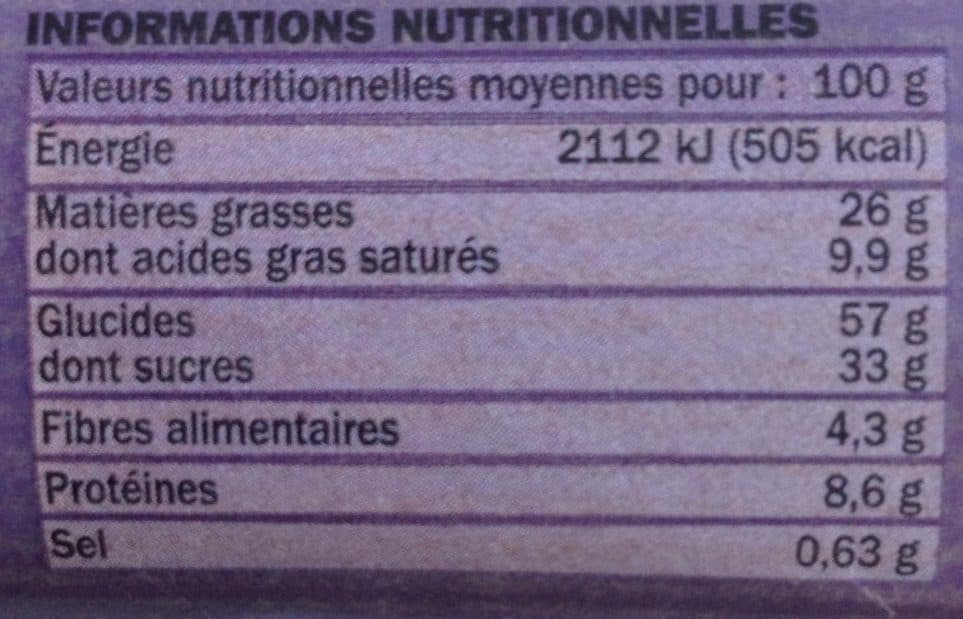 Marque Repère Biscuits aux graines et pépites de chocolat packshot