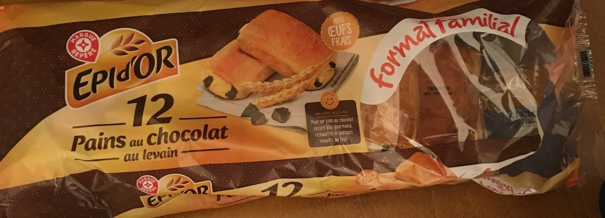 Marque Repère 12 pains au chocolat au levain packshot