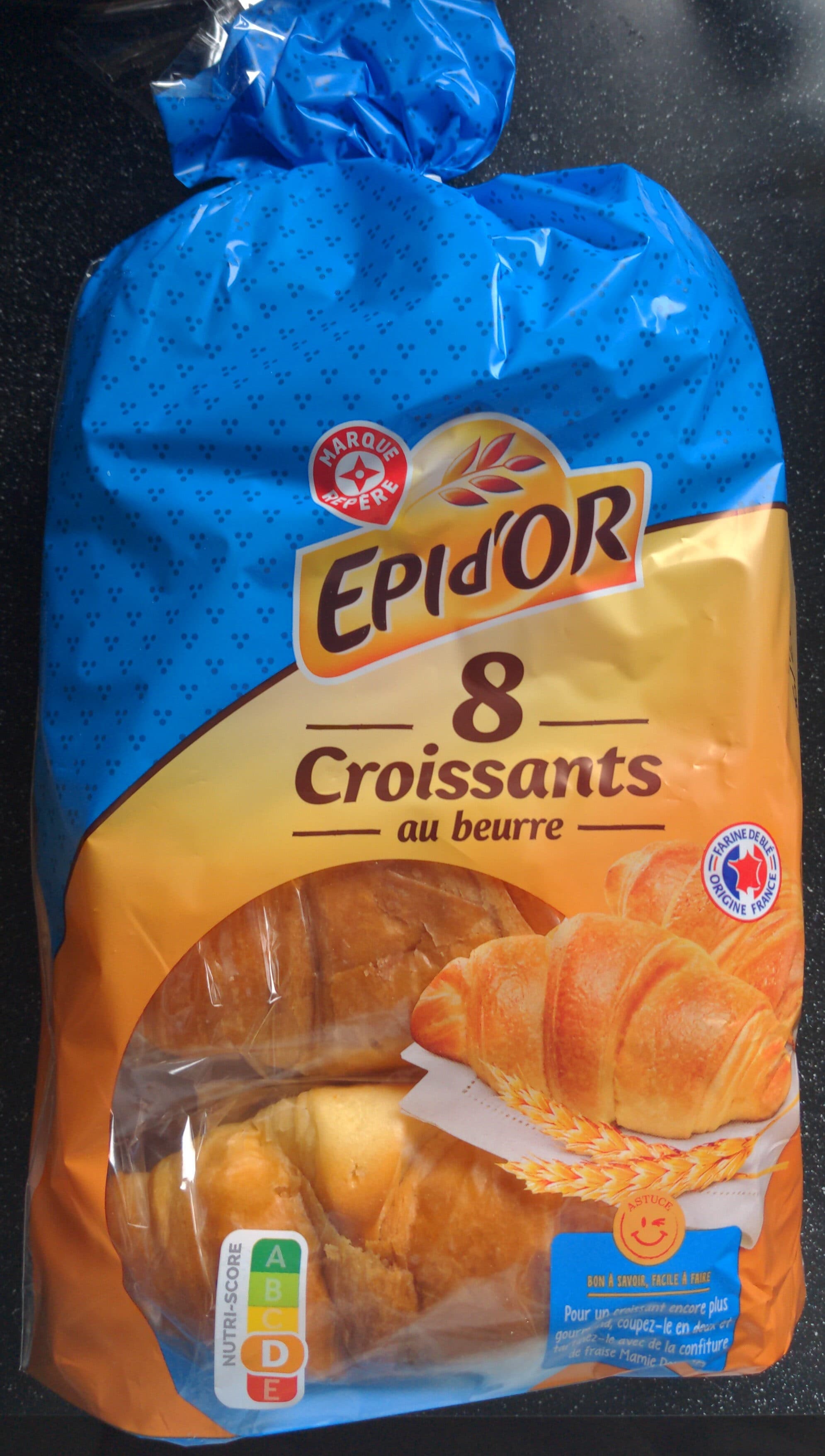 Marque Repère Croissants pur beurre x 8 packshot