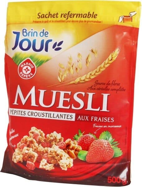 Marque Repère Muesli croustillant aux fraises packshot