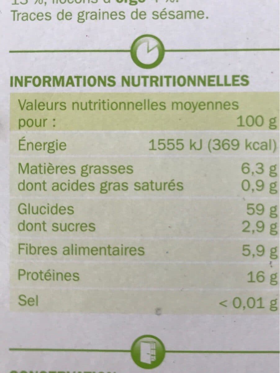 Marque Repère Céréales gourmandes (blé, soja, maïs et orge) x 2 sachets packshot