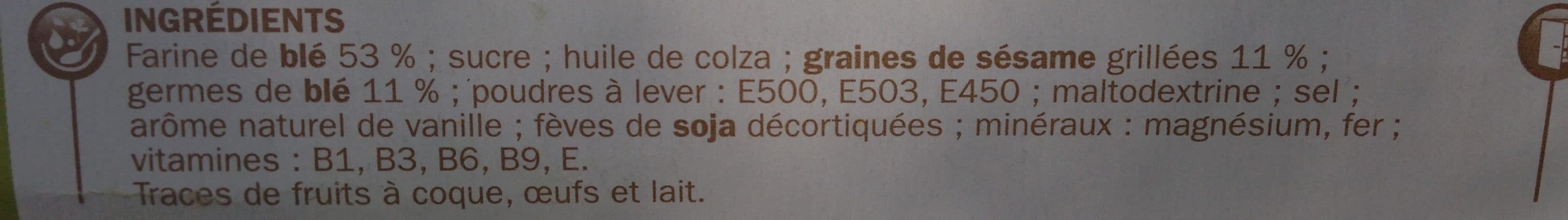Marque Repère Biscuits aux germes de blé et sésame packshot