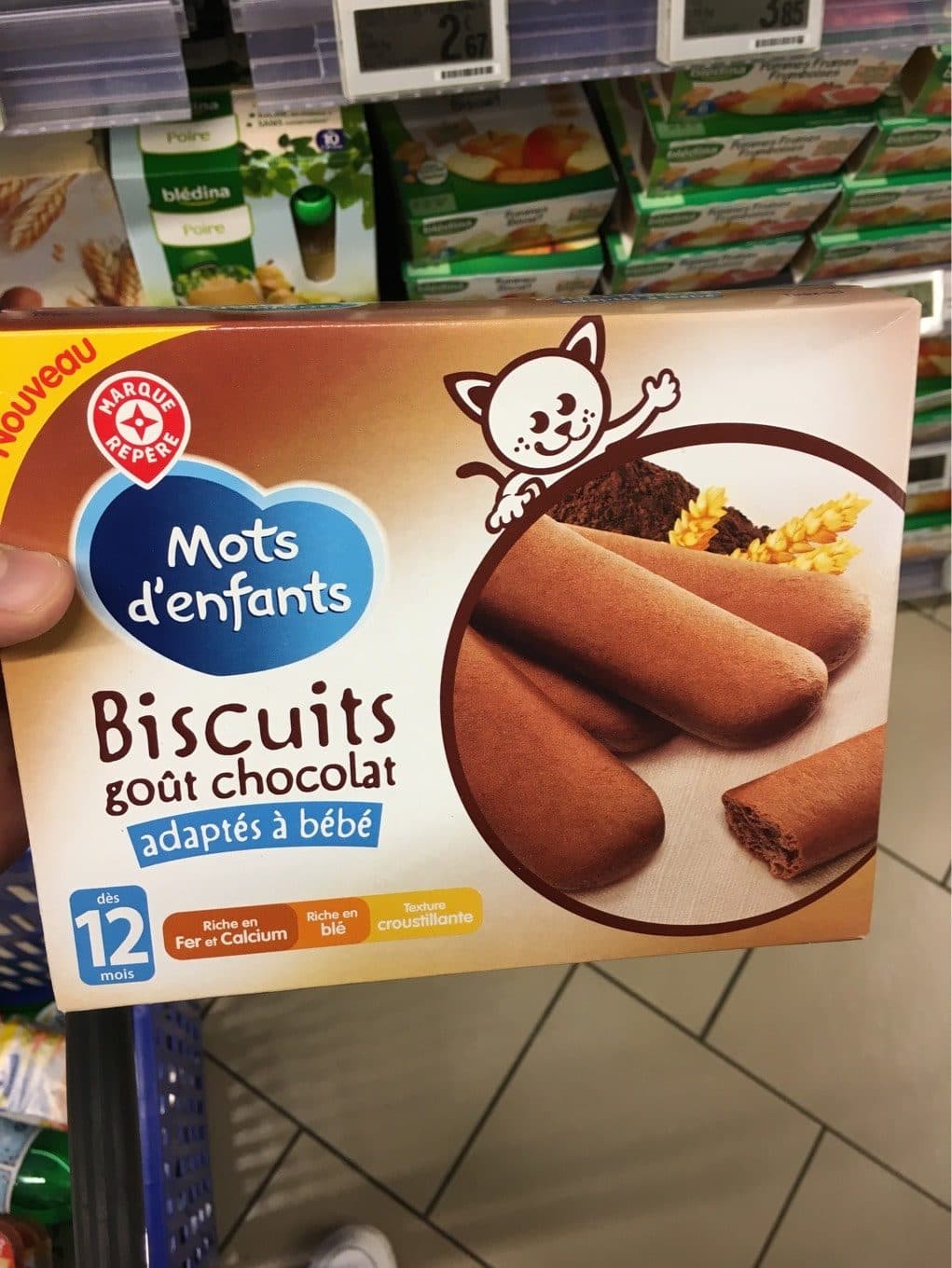 Marque Repère Biscuit goût chocolat packshot