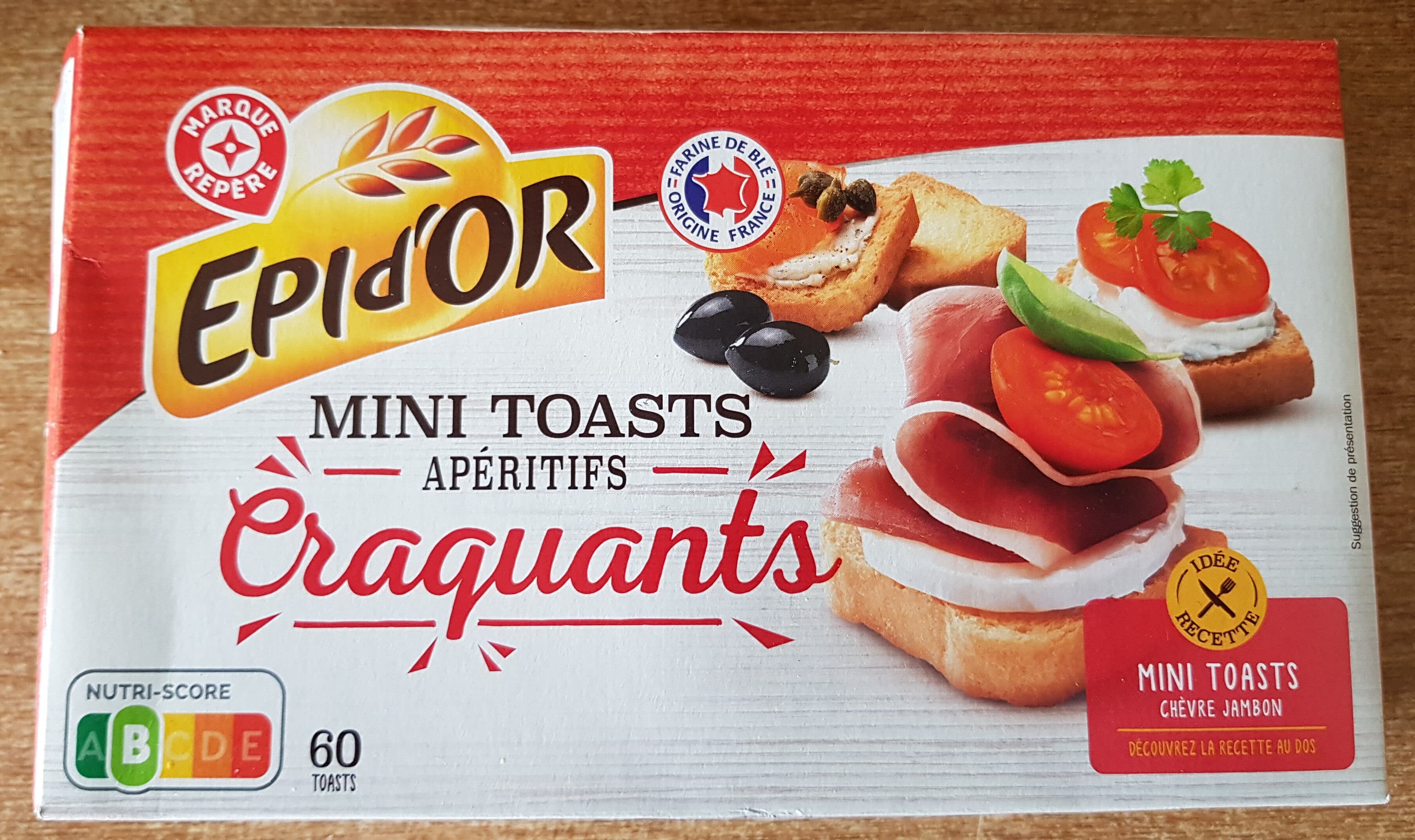 Marque Repère Mini toasts apéritifs craquants packshot
