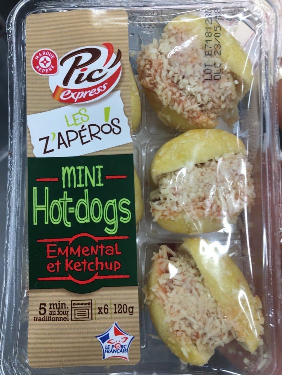 Marque Repère Mini hot-dogs emmental et ketchup packshot
