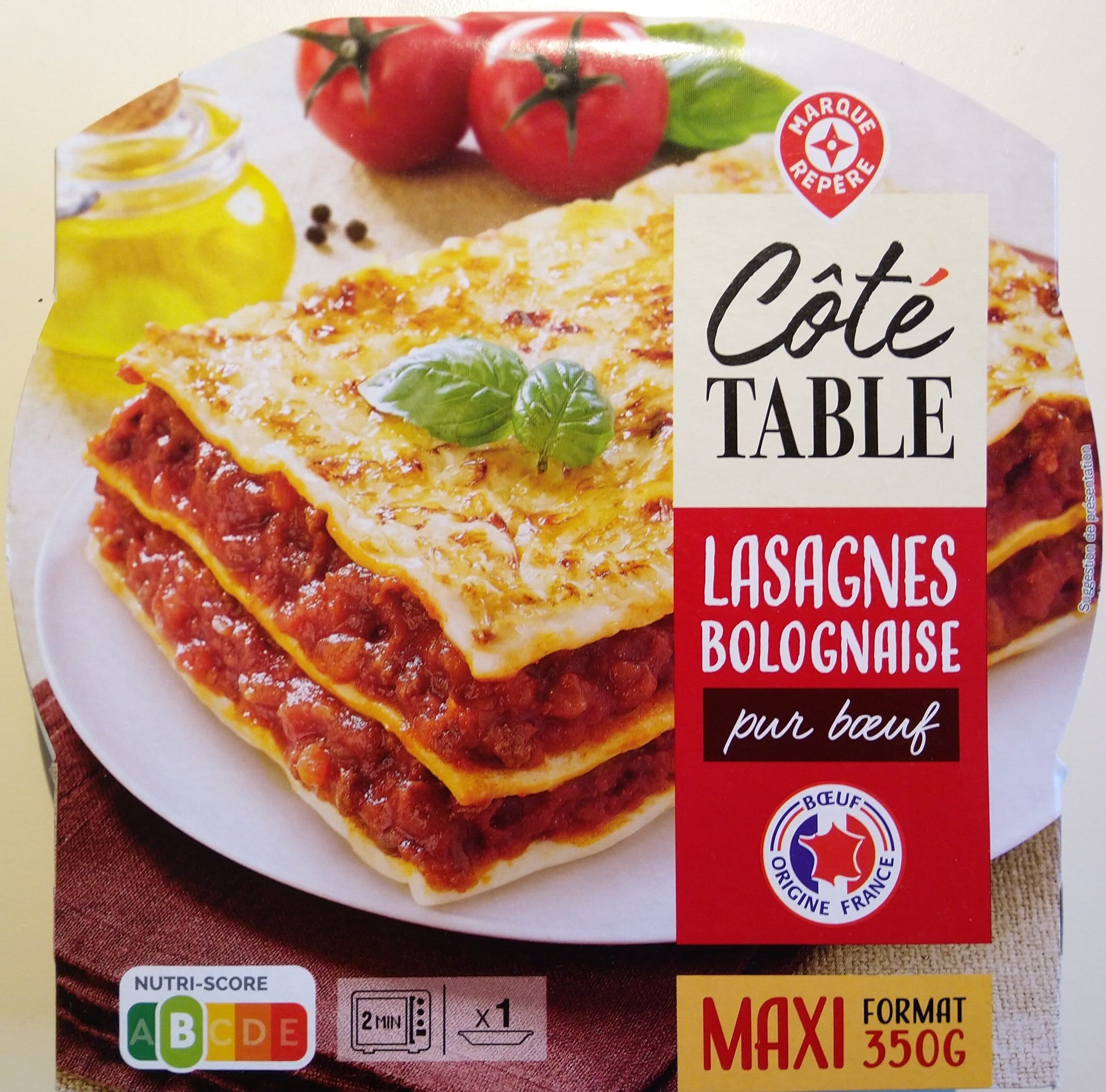 Marque Repère Lasagnes pur bœuf packshot