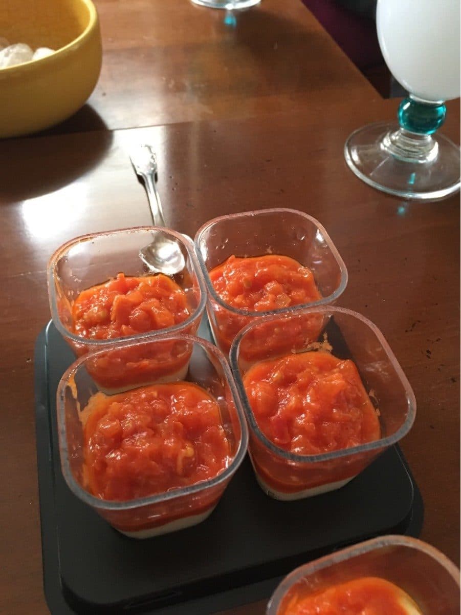 Marque Repère Verrines chèvre et tartare de tomate packshot