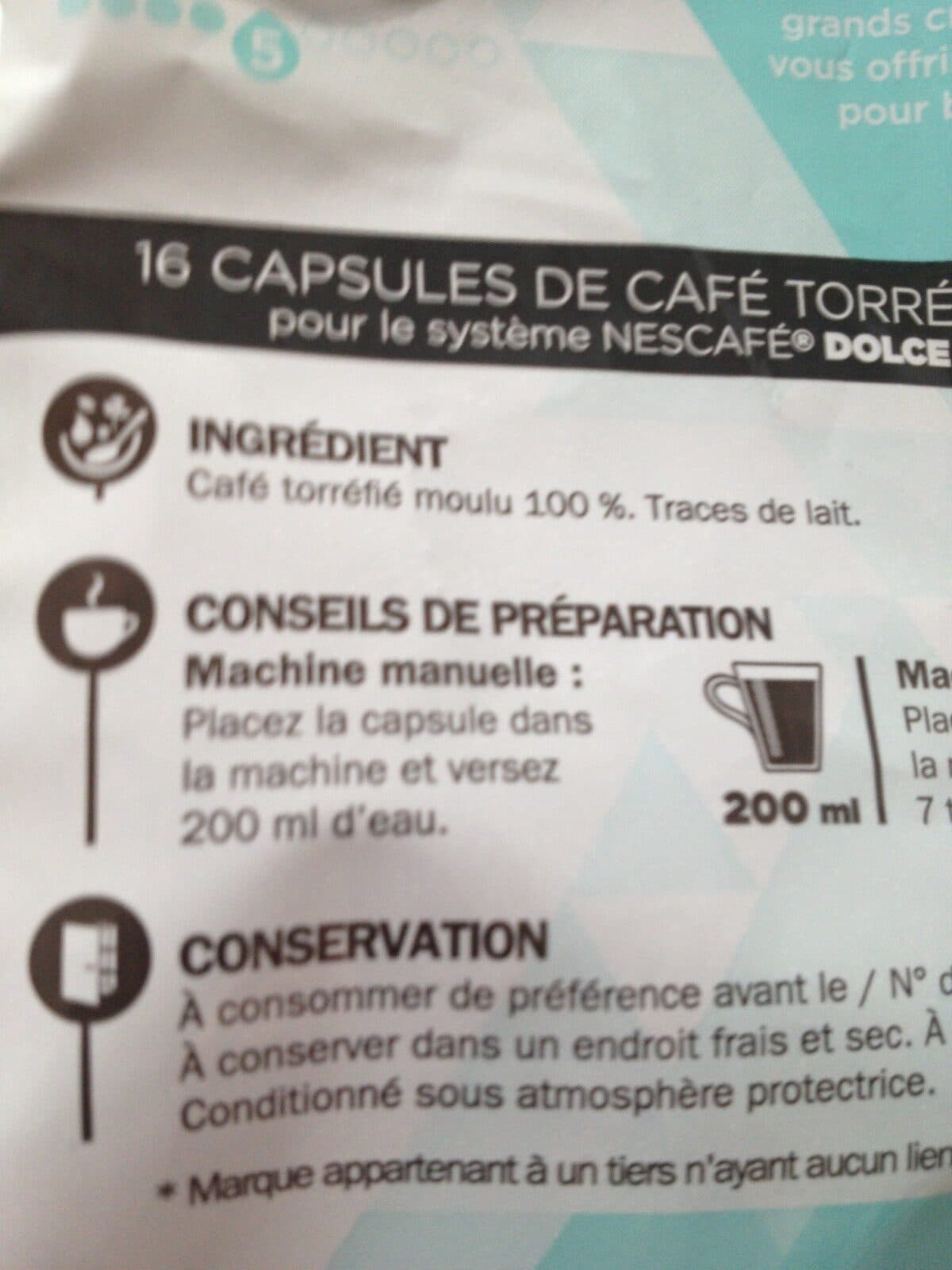 Marque Repère Capsules de café Dolce Gusto gigante x 16 packshot