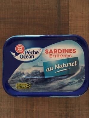 Pêche Océan Sardines entières au naturel packshot