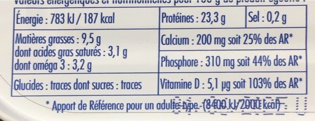 Pêche Océan Sardines entières au naturel packshot