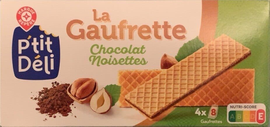 Marque Repère Gaufrettes chocolat- noissettes packshot