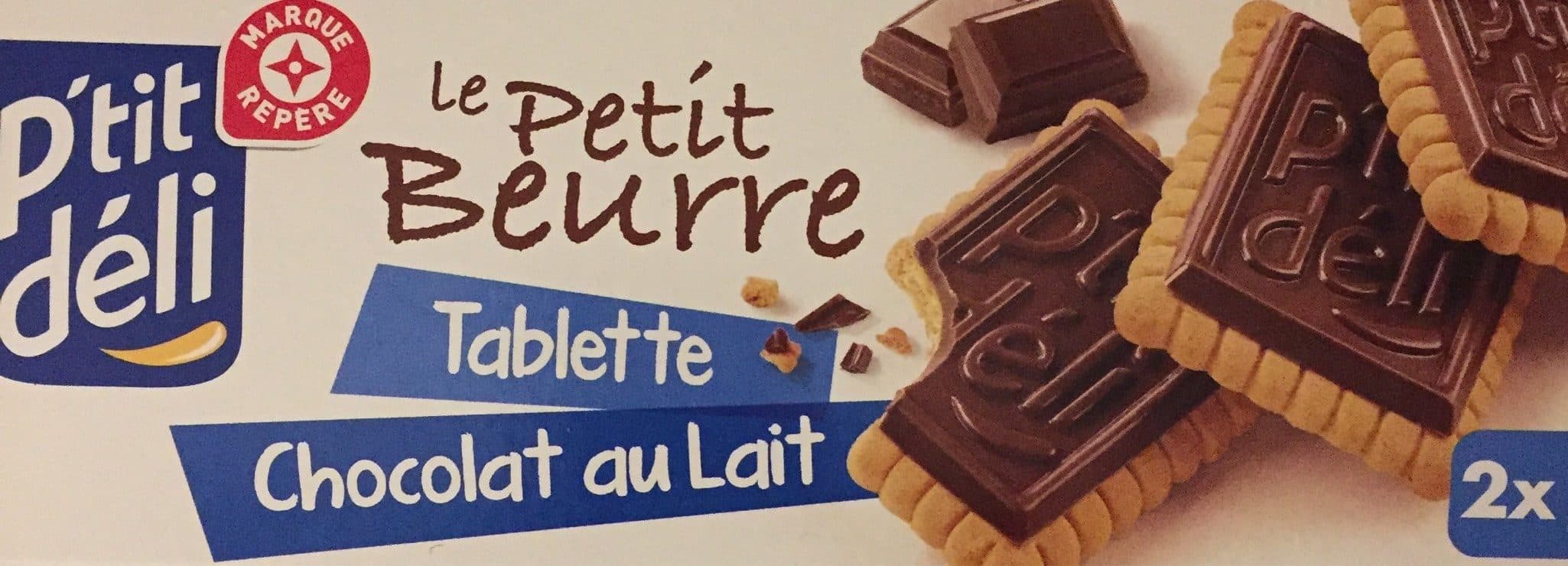 Marque Repère Biscuit petit beurre Tablette chocolat lait packshot