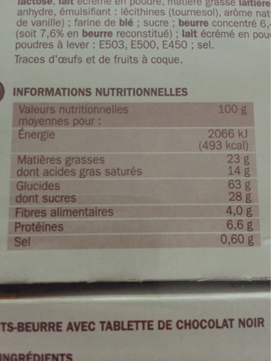 Marque Repère Le petit beurre tablette chocolat noir packshot