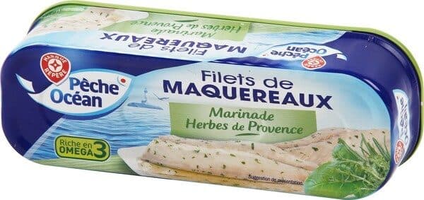 Marque Repère Filets maquereaux marinade herbes et Provence packshot