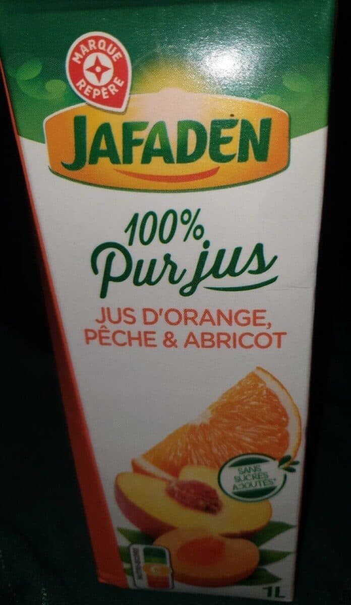 Marque Repère Pur jus d'orange, pêche et abricot packshot