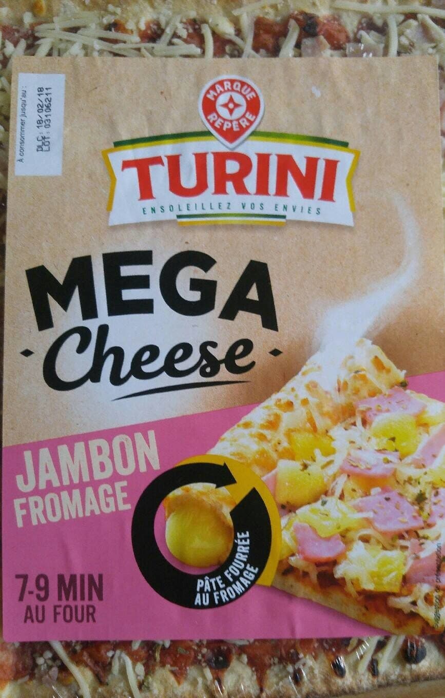 Marque Repère Pizza méga cheese jambon fromage packshot