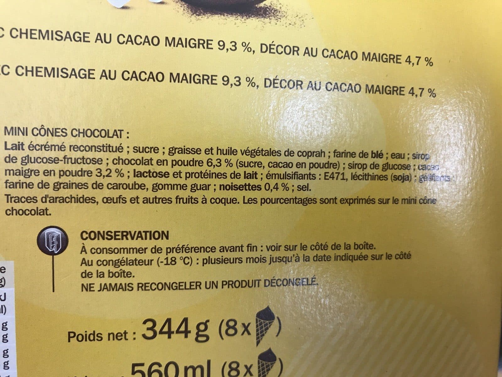 Marque Repère Mini cônes panachés vanille et chocolat x 8 packshot