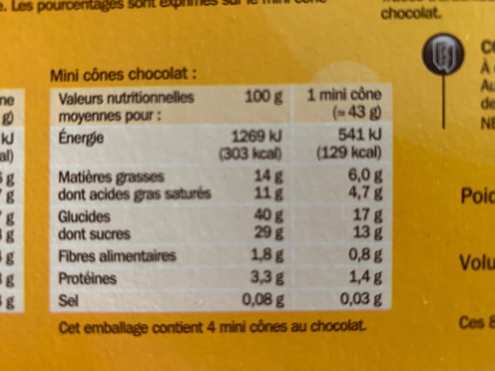 Marque Repère Mini cônes panachés vanille et chocolat x 8 packshot