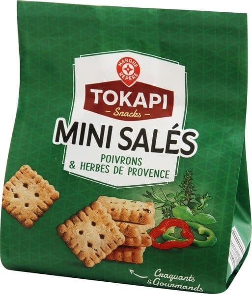 Marque Repère Mini biscuits salés poivrons et herbes de Provence packshot