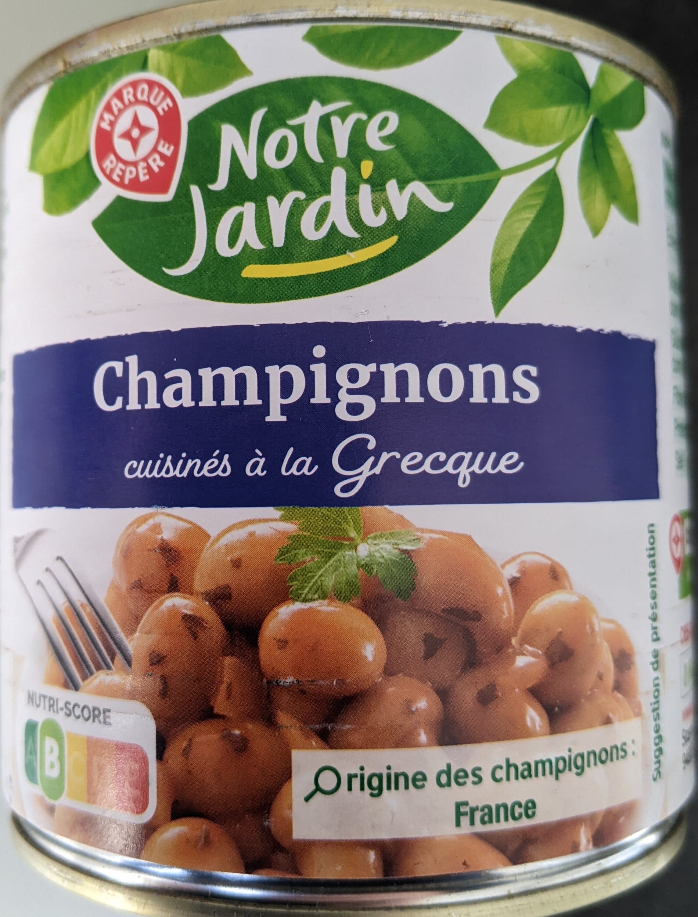 Marque Repère Champignons cuisinés à la grecque packshot
