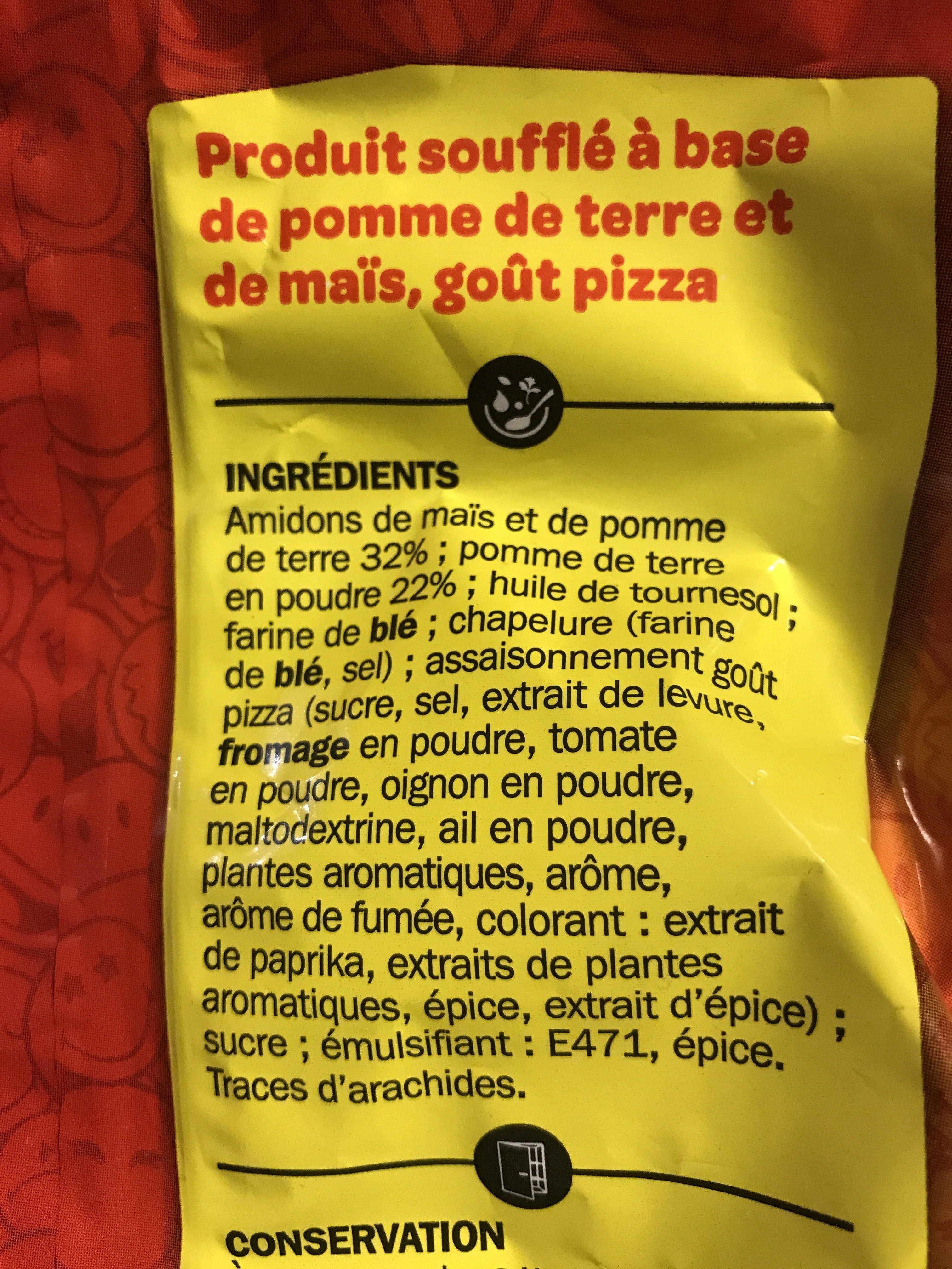 Marque Repère Snack smiley goût pizza packshot