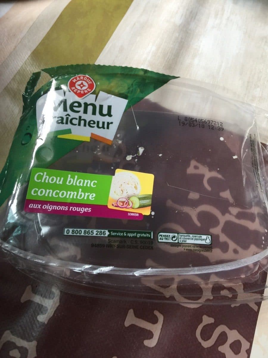 Marque Repère Salade de chou blanc et concombre packshot