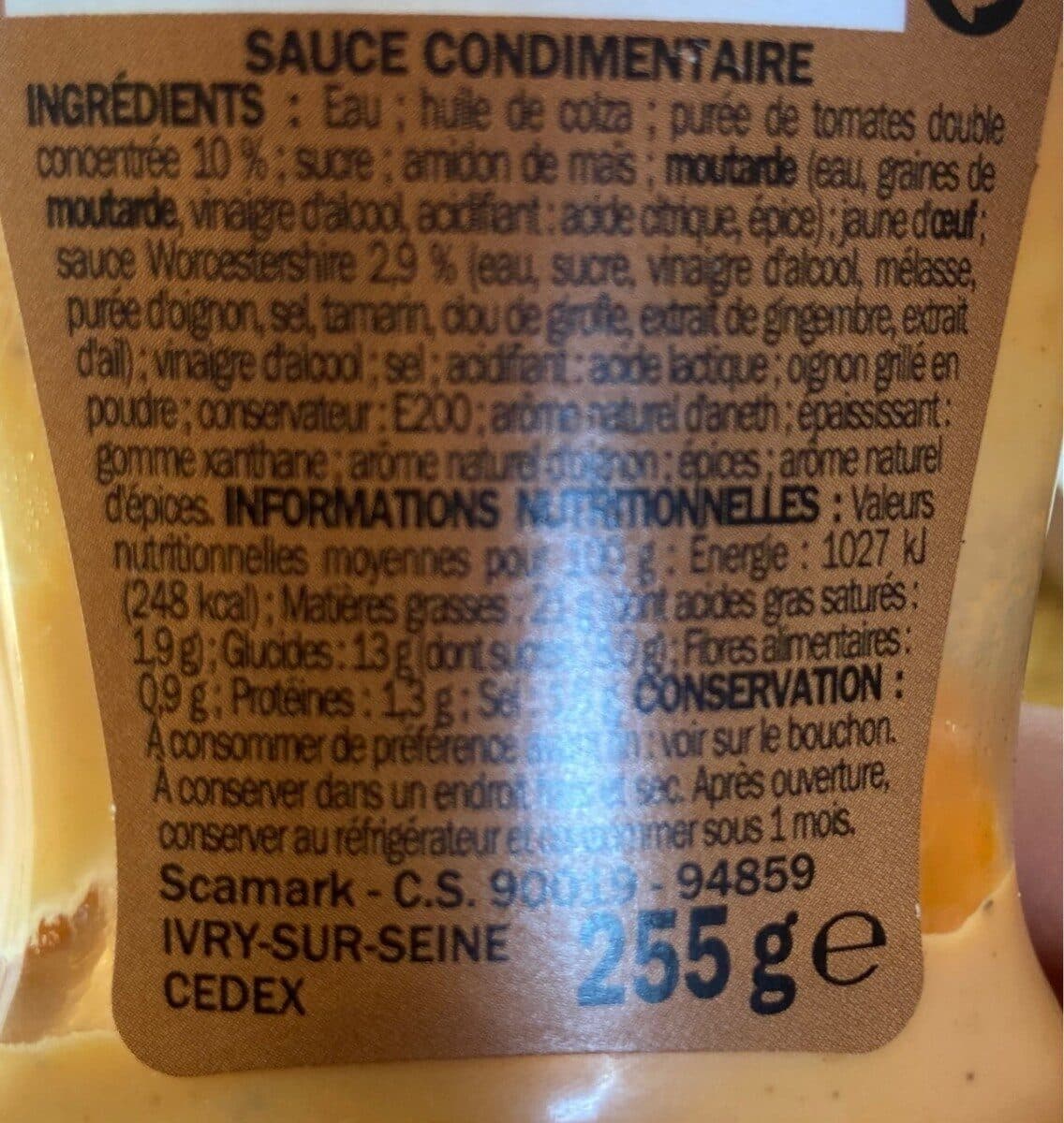 Marque Repère Sauce burger packshot
