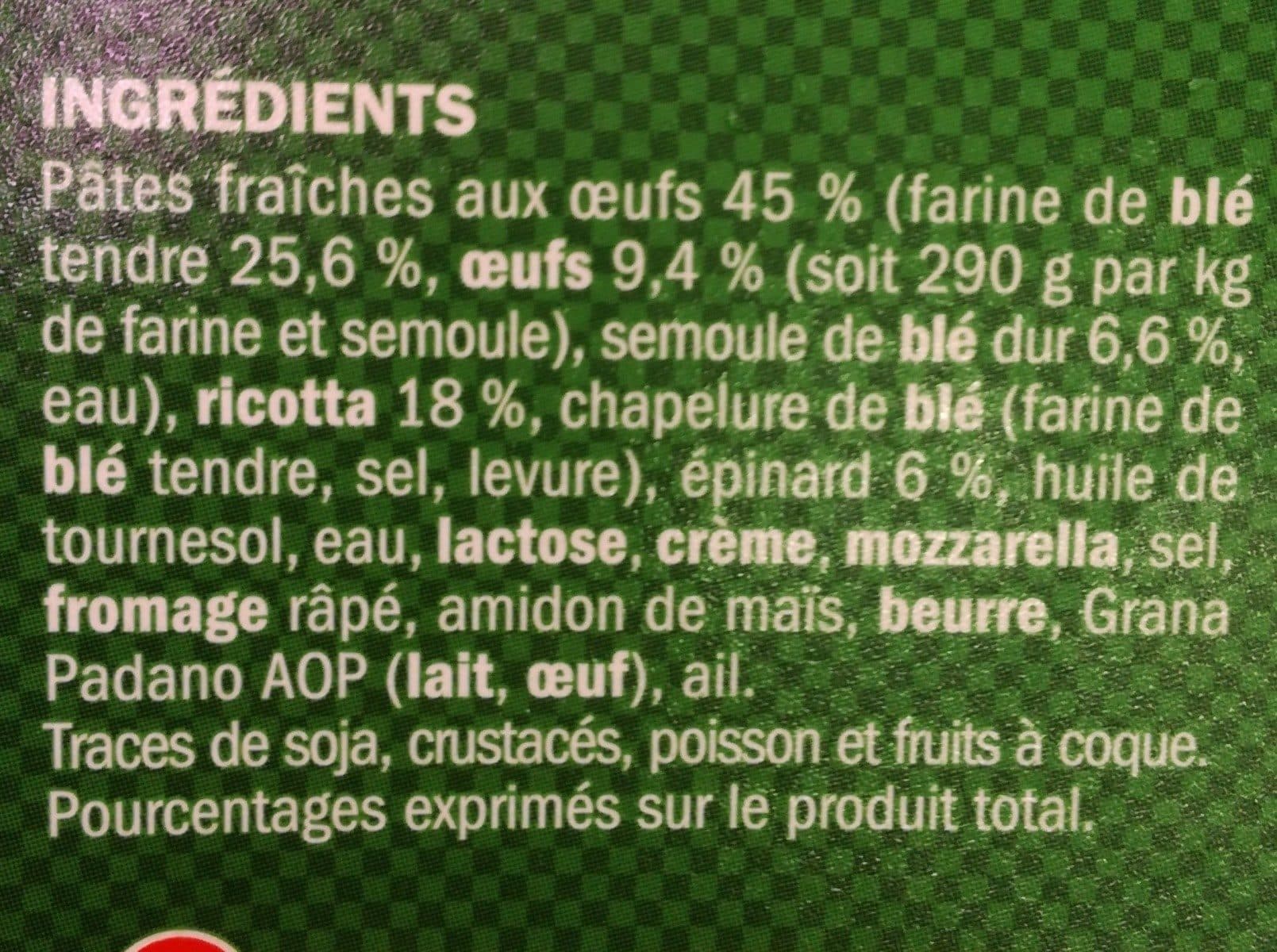 Marque Repère Turini - Ravioli Ricotta Épinard packshot
