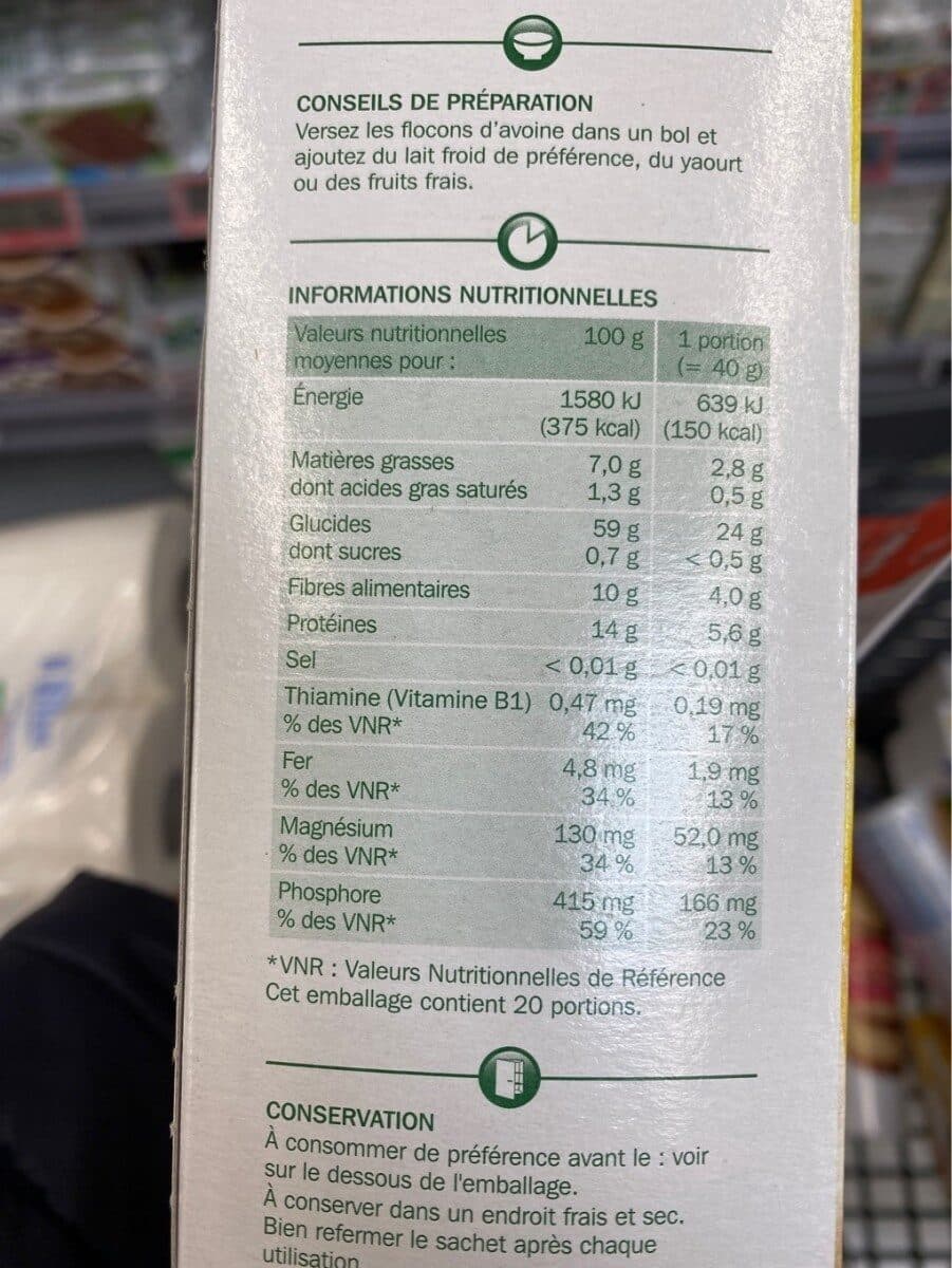 Marque Repère Flocons d'avoine packshot