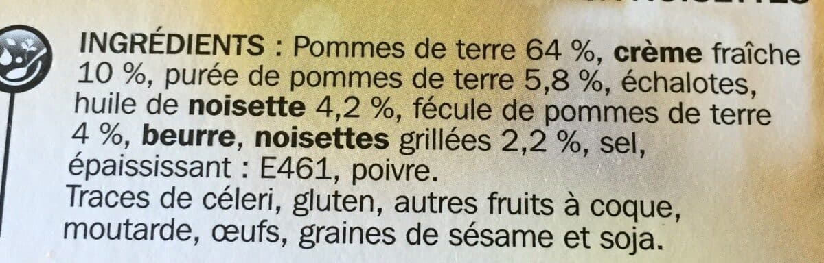 Marque Repère Lingots d'ecrasée de pommes de terre aux nousettes packshot