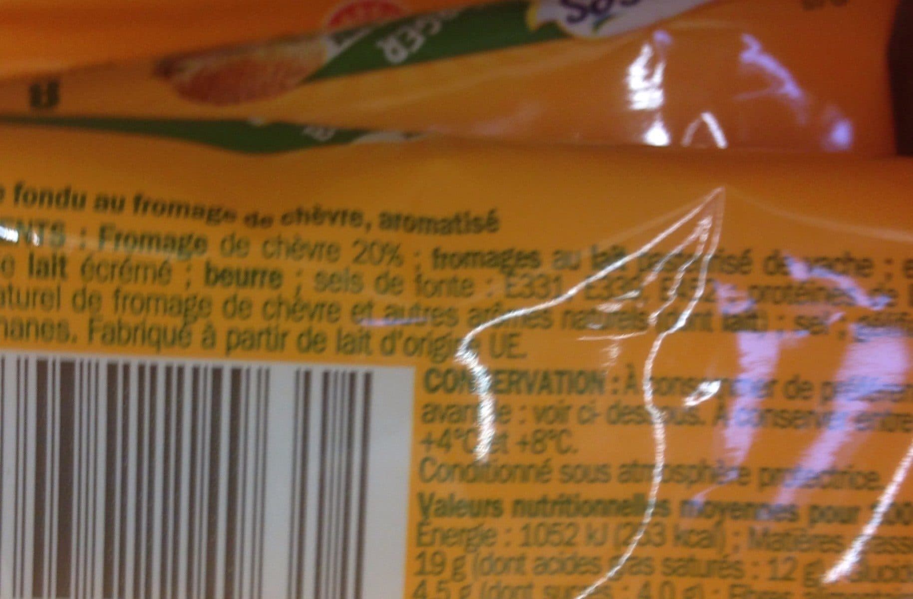 Marque Repère Tranches de fromage fondu au chèvre pour burger x 8 packshot