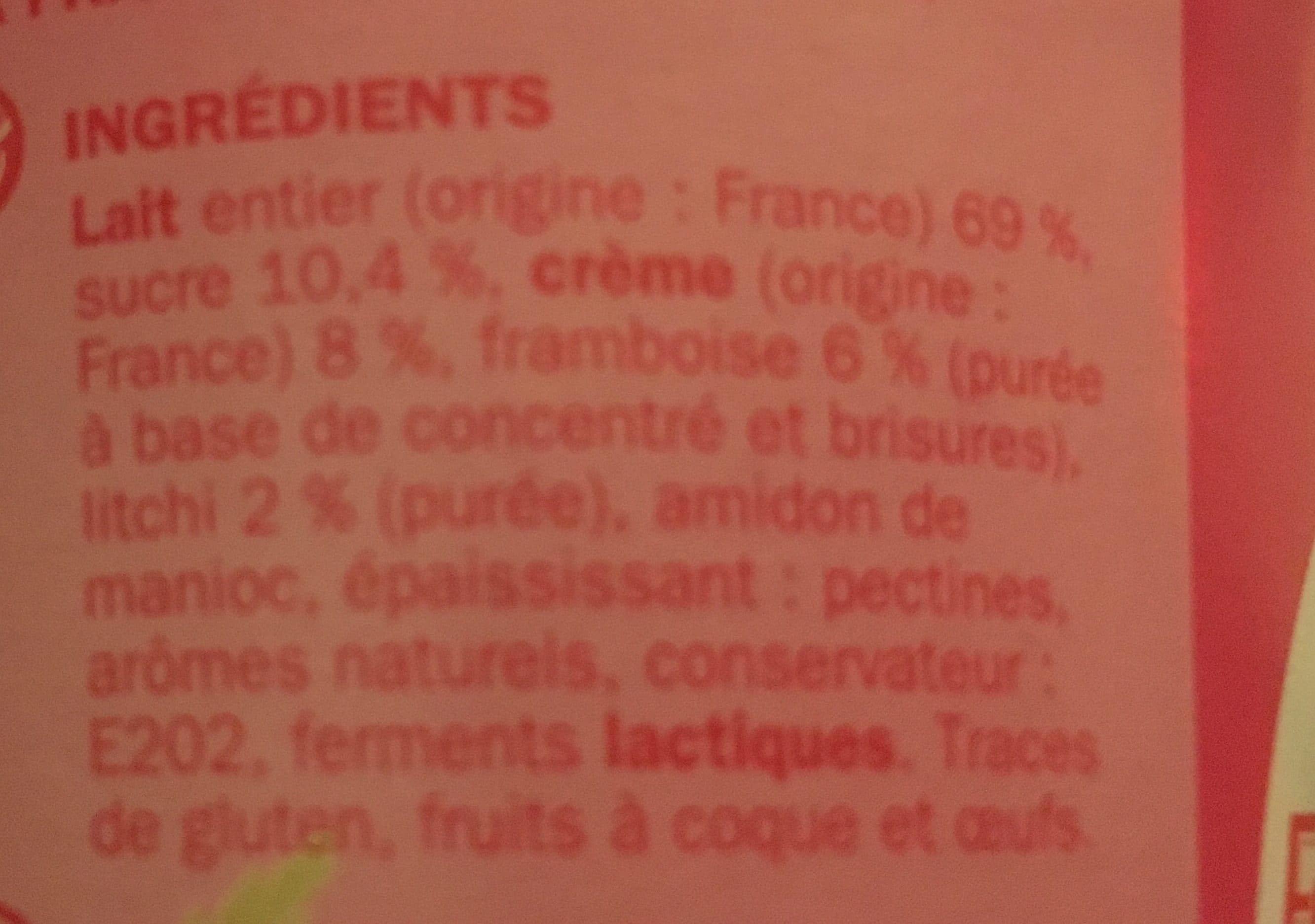 Délisse Yaourt gourmand brassé framboise et litchi packshot