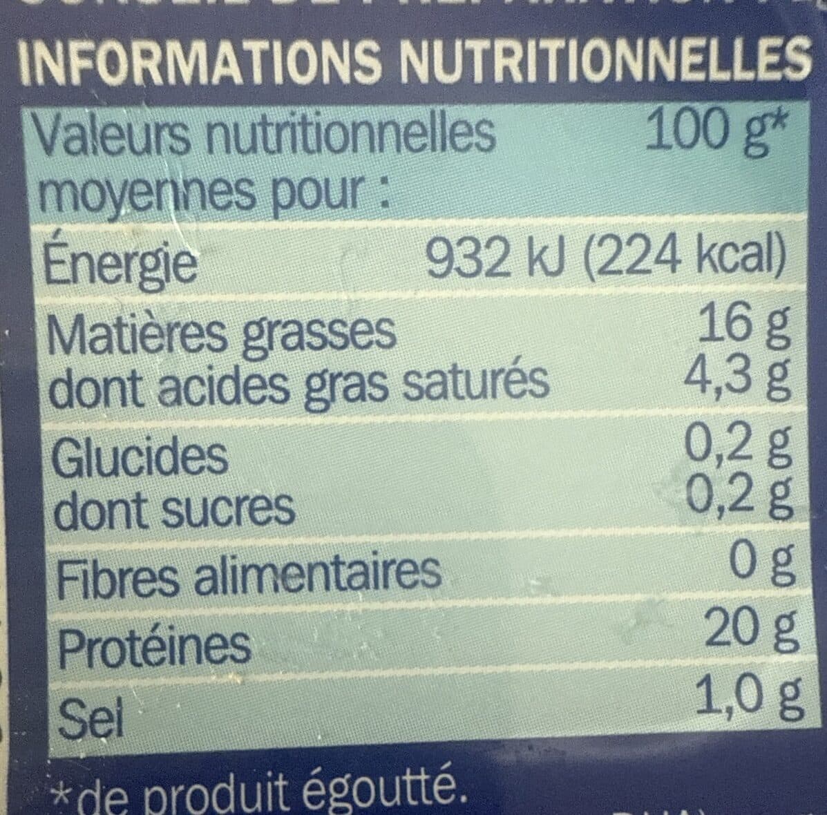 Marque Repère Filets de maquereaux grillés au naturel packshot