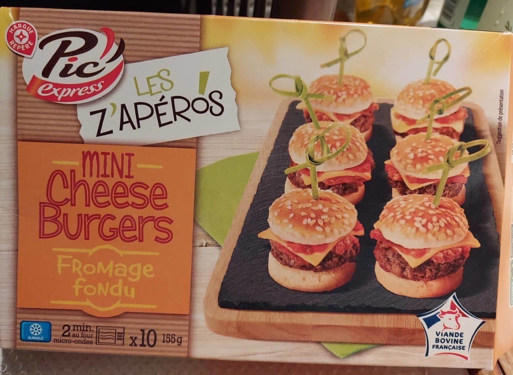 Marque Repère Mini cheese burgers cheddar x 10 packshot