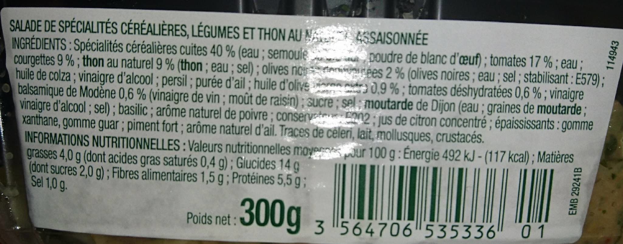 Marque Repère Salade penne thon et légumes packshot