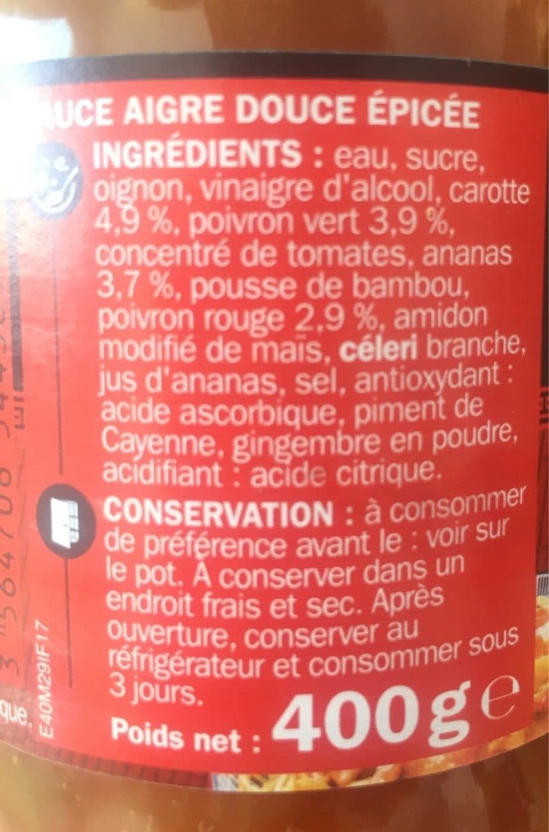 Marque Repère Sauce aigre-douce épicée packshot