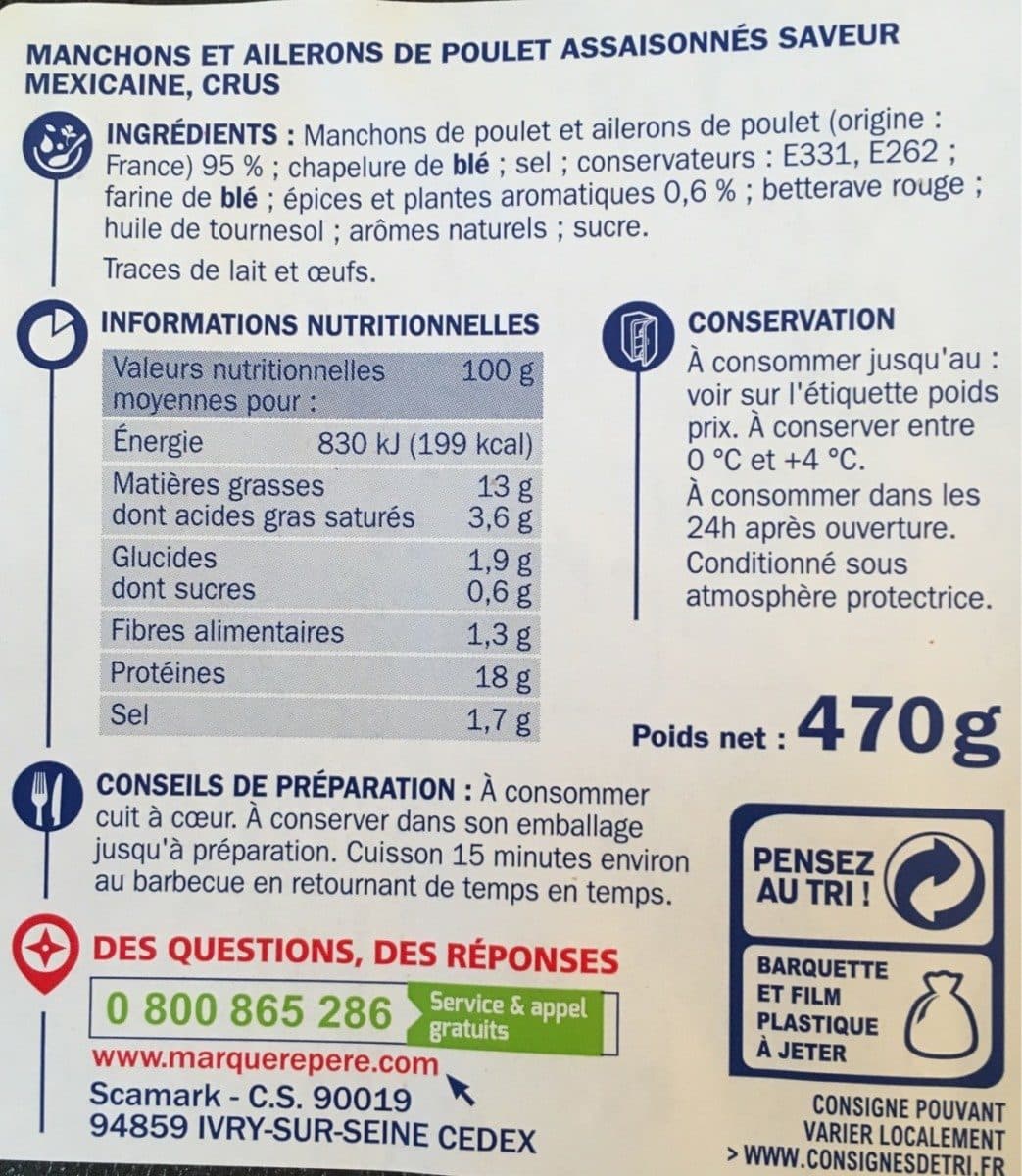 Volandry Ailes de poulet mexicaine packshot
